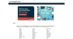 Desktop Screenshot of listofmortgagelenders.com