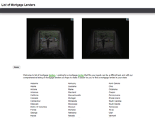 Tablet Screenshot of listofmortgagelenders.com